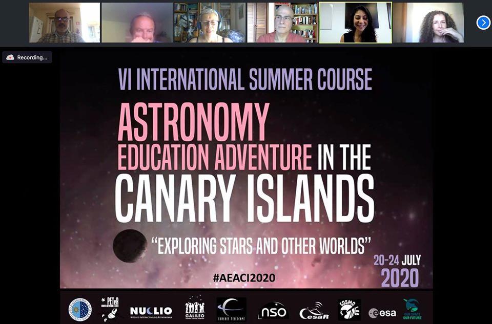 Sesión inaugural curso "Astronomy Education Adventure in the Canary Islands 2020"