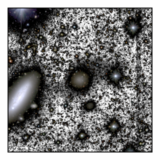 This image presents the region around the galaxy NGC 1052-DF4, taken by the IAC80 telescope at the Teide Observatory in Tenerife. The figure highlights the main galaxies in the field-of-view, including NGC 1052-DF4 (center of the image), and its neighbor NGC 1035 (center left).