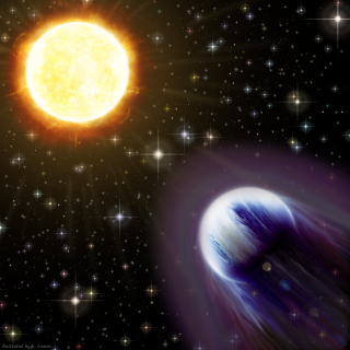 Artist's impression of the WASP-193b system. Credit: University of Liege