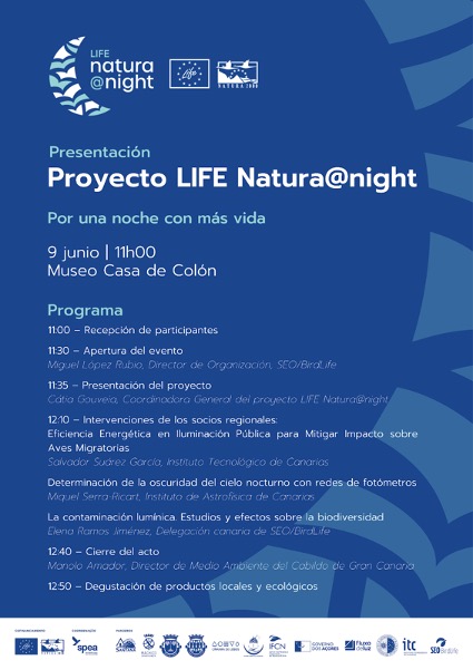Programa presentación LIFE Natura@night en Gran Canaria