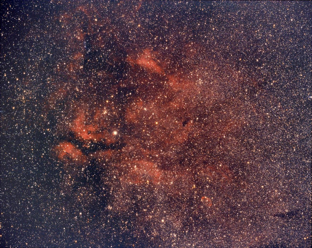 Nebulae close to Gamma Cygnus