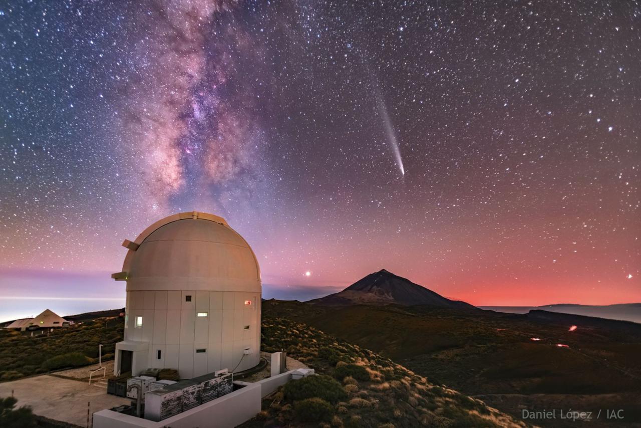 El cielo nocturno desde el Observatorio del Teide