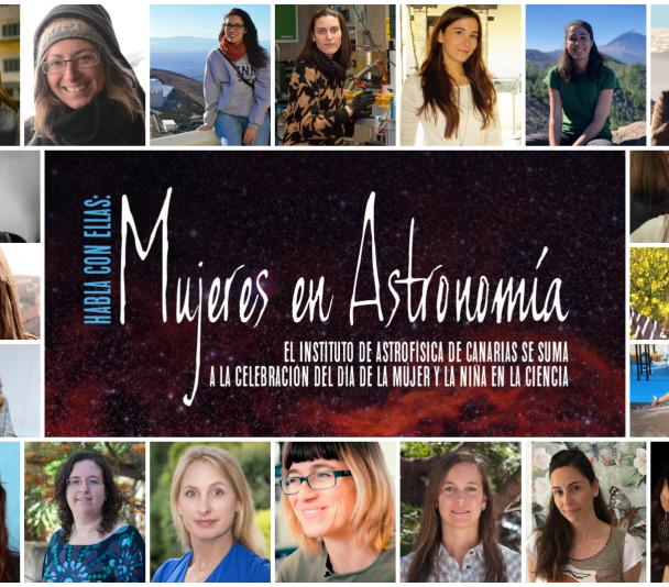 Cartel anunciador del proyecto "Habla con Ellas: Mujeres en Astronomía" 2020