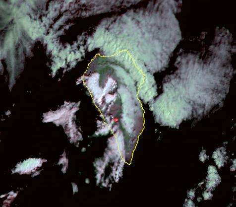 La Palma desde la cámara espacial DRAGO