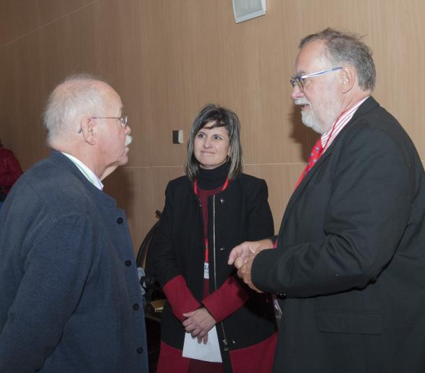 From left to right: Leif Edvinsson, Isabel León Pérez and Günter Koch.