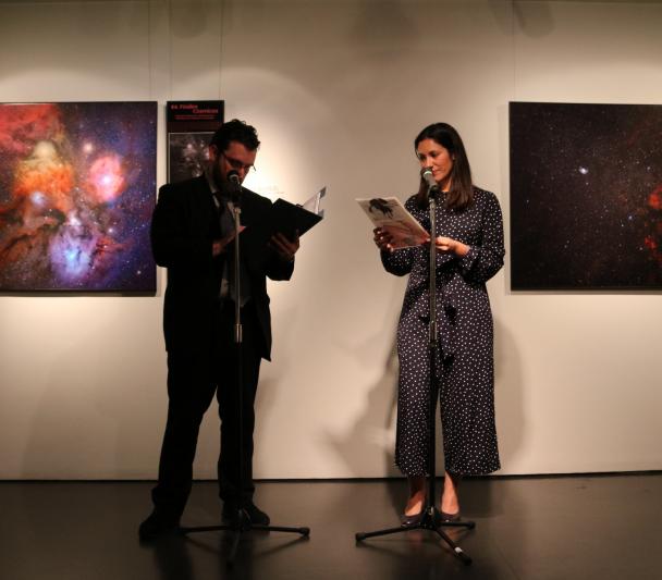 Opening of the exhibition "100 Square Moons" at the Cervantes Institute in Japan