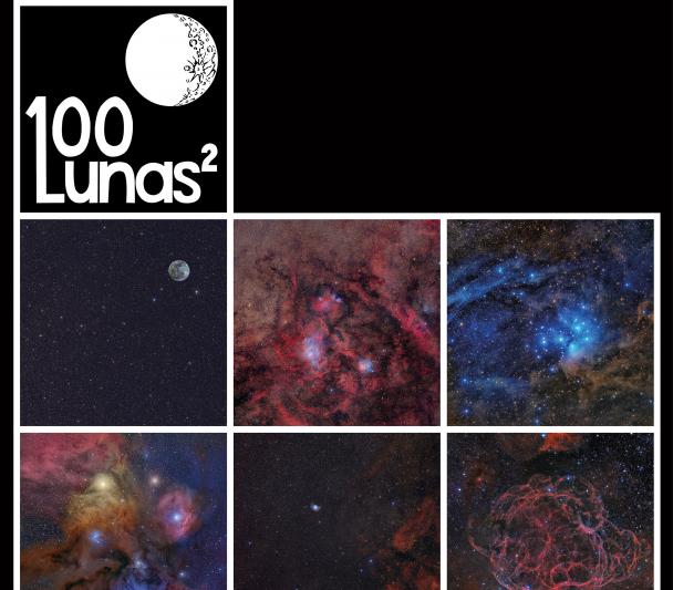 Cartel de la exposición "100 Lunas Cuadradas".
