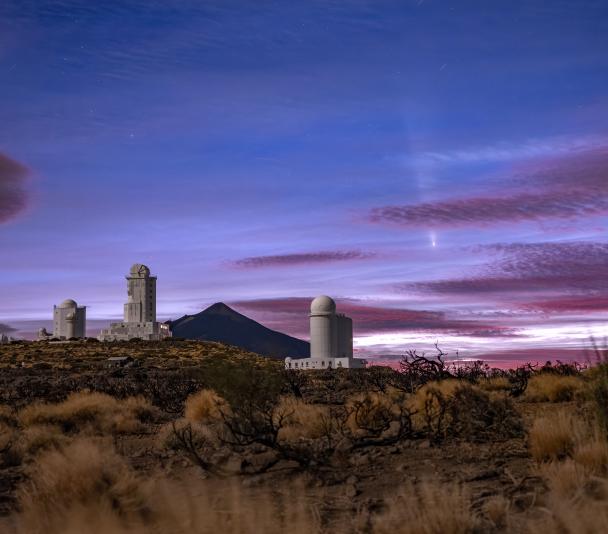 Cometa C/2023 A3 el 13 de octubre desde el Observatorio del Teide
