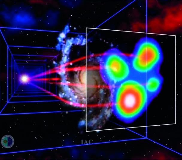 Gravitational lensing effect and Einstein cross formation