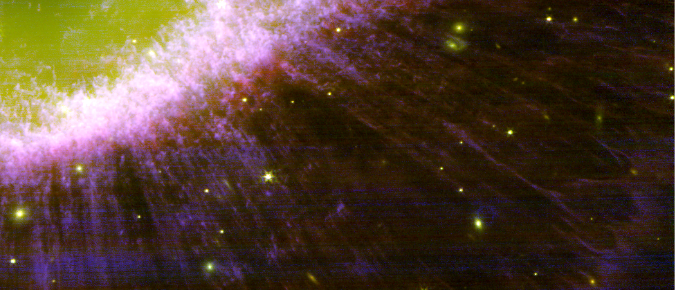 Parte sur del halo exterior de la nebulosa del Anillo