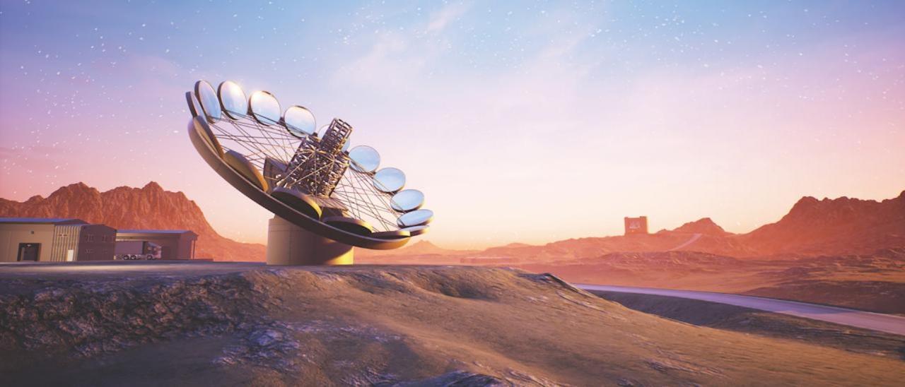 Artistic recreation of the ExoLife Finder (ELF) telescope