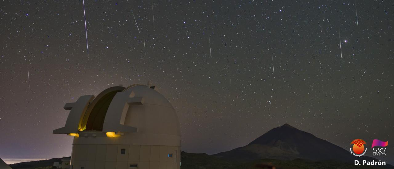 Geminids on the Teide Observatory