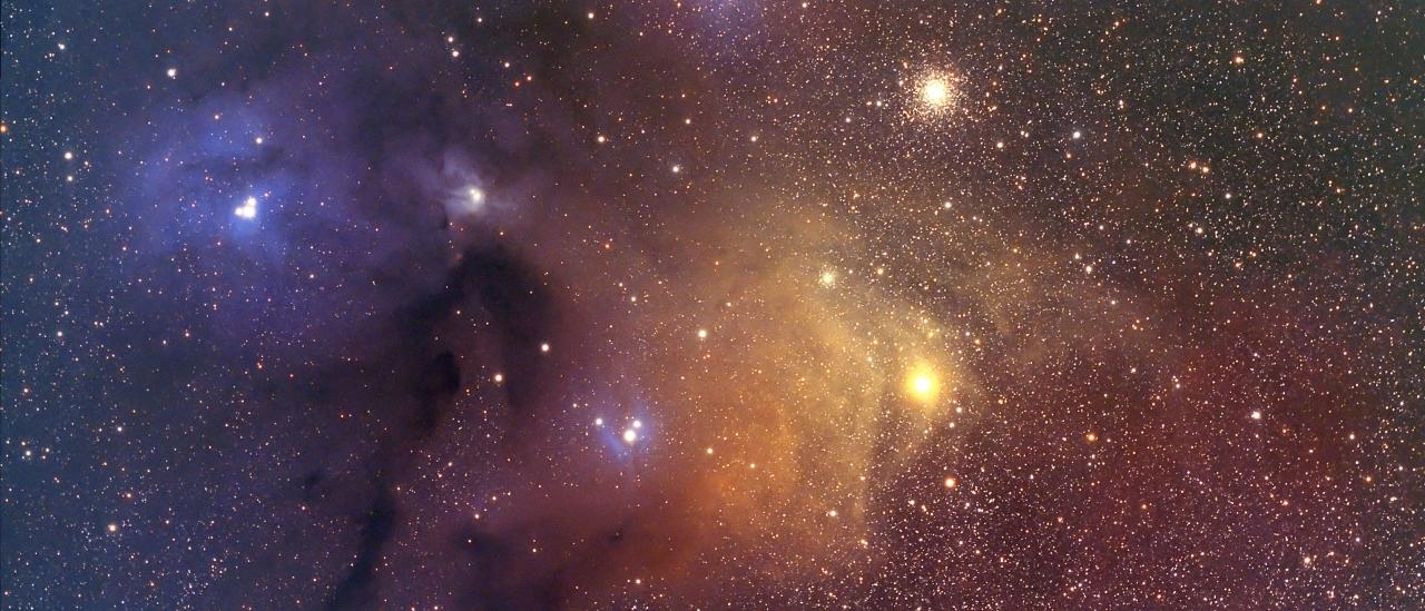 Star "Rho" de Ophiucus + Antares. Credit: Ignacio de la Cueva Torregrosa (Gran premio absoluto - Fotocósmica 2004)