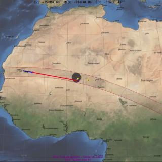 Mapa extraído de la simulación del vuelo en la página “Concorde 001 Eclipse ‘73”