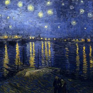 Cuadro de Van Gogh Noche estrellada sobre el Ródano