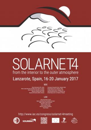 Cartel de la IV Reunión SOLARNET “El Sol desde el interior hasta su atmósfera externa”. Crédito: IAC (idea original de Stefany Cabrejos Novoa). 11739
