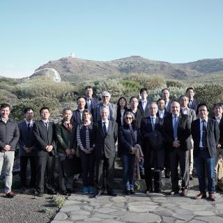 Japanese delegation at the Roque de los Muchachos Observatory (La Palma)