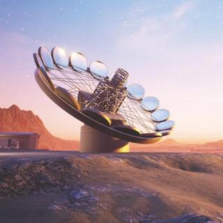 Artistic recreation of the ExoLife Finder (ELF) telescope Artistic recreation of the ExoLife Finder (ELF) telescope